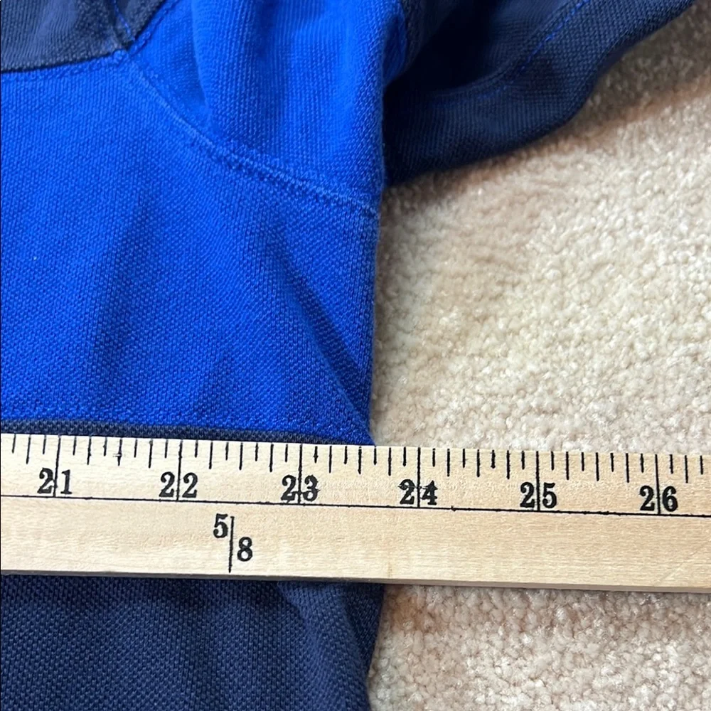 Polo by Ralph Lauren rugby hoodie SZ XL Royal Navy blue stripes - Picture 4 of 5
